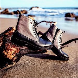 Limited Edition NiK Kacy Grey Black Two-Tone Discontinued Dress Combat Boot